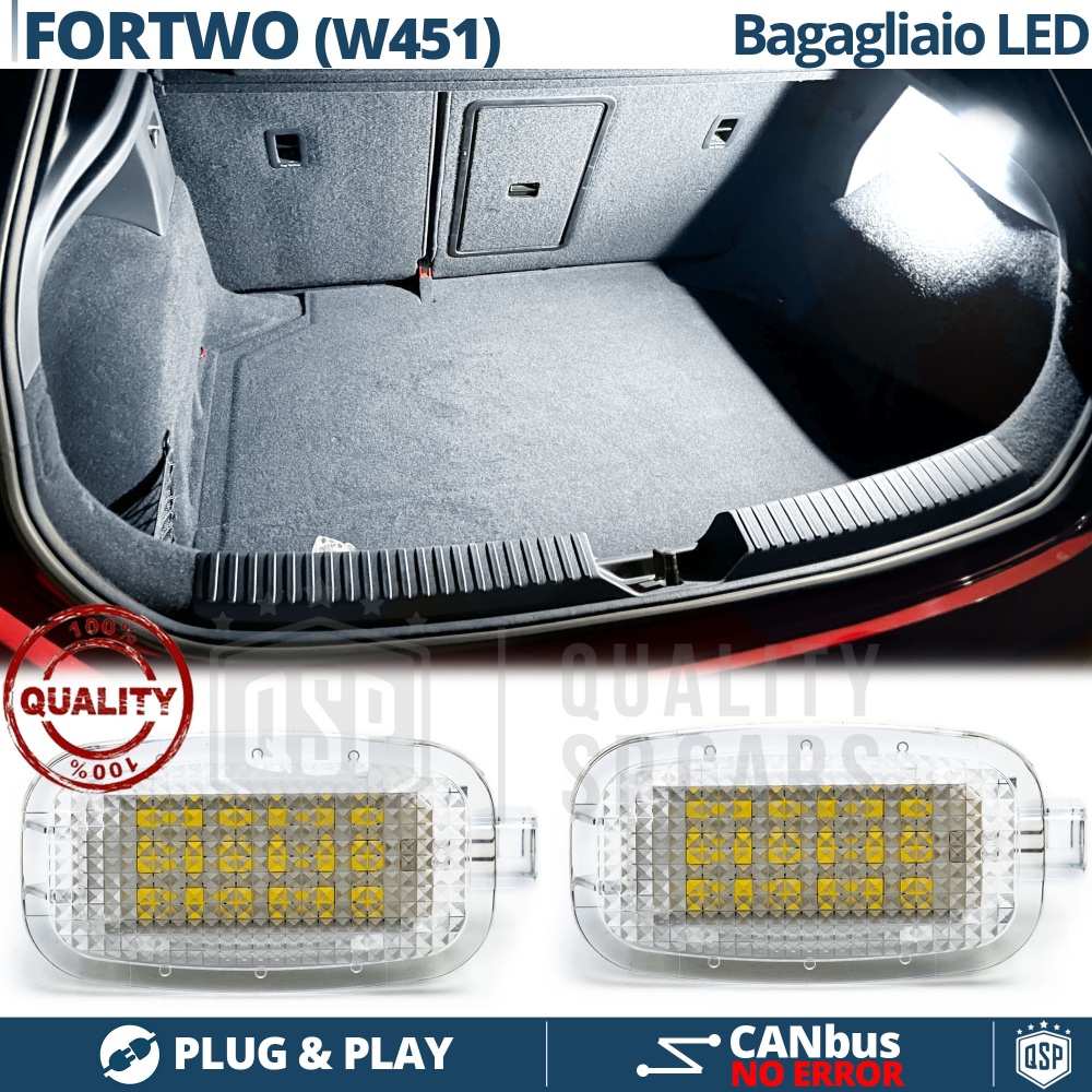 Luces de Maletero LED para SMART FORTWO W451 | Luces Interiores Coche BLANCAS | CANbus Luces de Maletero LED para SMART FORTWO W451 | Luces Interiores Coche BLANCAS | CANbus