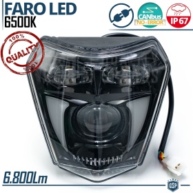 FARO LED para Motocicletas KTM APROBADO Uso Calle | POTENTE Luz Blanca 6500K | Plug & Play