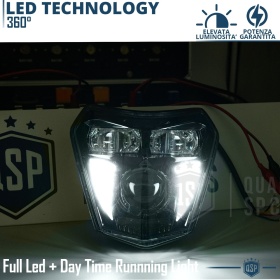 FARO LED para Motocicletas KTM APROBADO Uso Calle | POTENTE Luz Blanca 6500K | Plug & Play