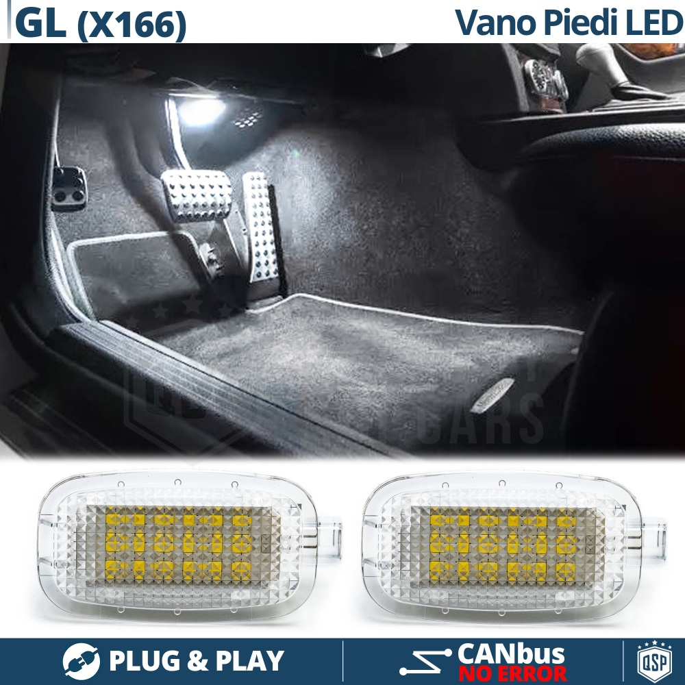 2 Luces de Pies LED para MERCEDES GL X166 | Luces Interiores Coche Luz BLANCAS | CANbus