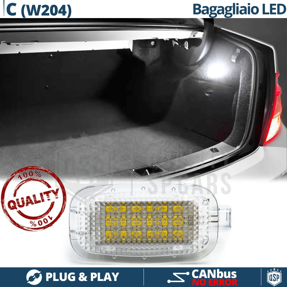 Luces de Maletero LED para MERCEDES CLASE C W204 | Luces Interiores Coche BLANCAS | CANbus Luces de Maletero LED para MERCEDES CLASE C W204 | Luces Interiores Coche BLANCAS | CANbus