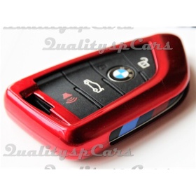 Funda Rígida Llave Mando Rojo metalizado para Bmw Z4 (G29) Carcasa Protectora en Abs Térmico