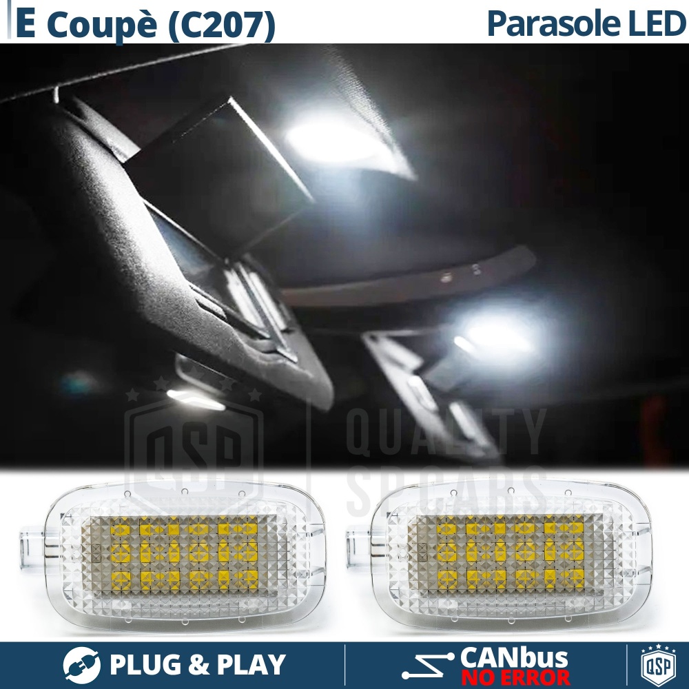 2 Luces LED Visera Parasol para MERCEDES CLASE E COUPE C207 | Luces Interiores Coche BLANCAS | CANbus 2 Luces LED Visera Parasol para MERCEDES CLASE E COUPE C207 | Luces Interiores Coche BLANCAS | CANbus