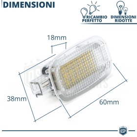 2 Luces LED Visera Parasol para MERCEDES SLS C197 | Luces Interiores Coche BLANCAS | CANbus
