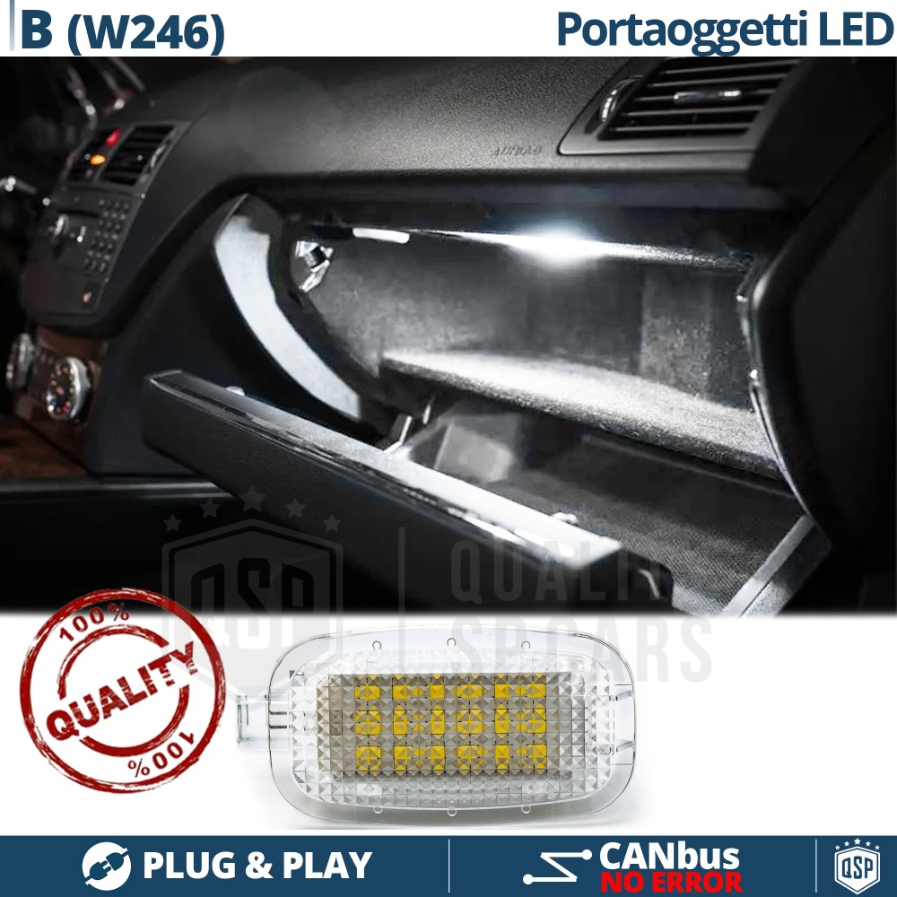 Luces de Guantera LED para MERCEDES CLASE B W246 | Luces Interiores Coche BLANCAS | CANbus Luces de Guantera LED para MERCEDES CLASE B W246 | Luces Interiores Coche BLANCAS | CANbus
