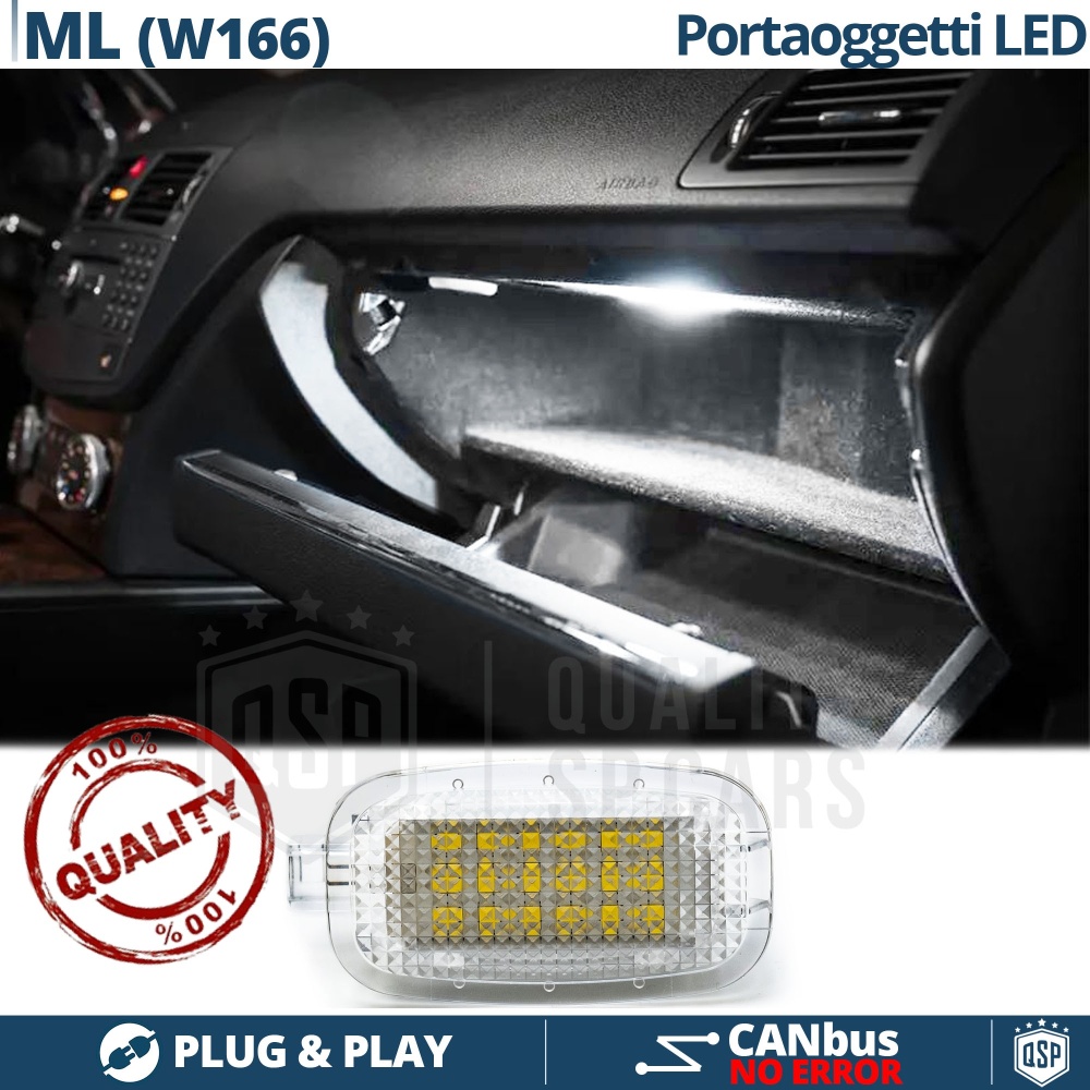 Luces de Guantera LED para MERCEDES ML W166 | Luces Interiores Coche BLANCAS | CANbus Luces de Guantera LED para MERCEDES ML W166 | Luces Interiores Coche BLANCAS | CANbus
