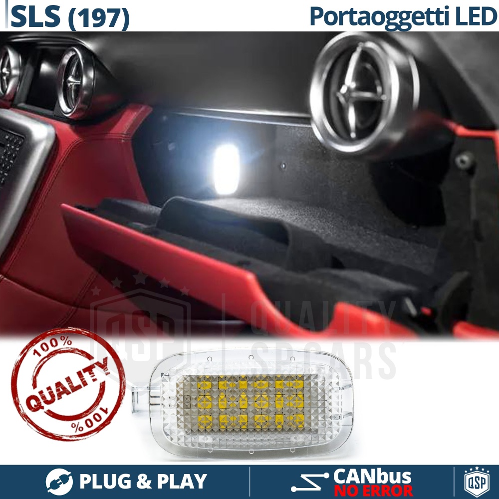 Luces de Guantera LED para MERCEDES SLS C197 | Luces Interiores Coche BLANCAS | CANbus Luces de Guantera LED para MERCEDES SLS C197 | Luces Interiores Coche BLANCAS | CANbus