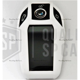 Metallic White Hard Remote Key Cover for Bmw SERIES 7 (G11 G12) PROTECTOR Shell Case in Thermal Abs