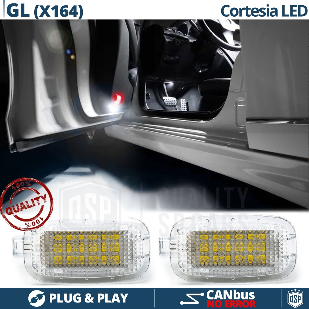 2 LED Courtesy Door Lights for MERCEDES GL X164 | Puddle Lights Cool White | CANbus Error FREE
