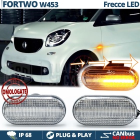 X2 Intermitentes LED para Smart Fortwo W453 Secuenciales Homologados, CANBUS No Error