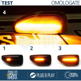 X2 Intermitentes LED Secuenciales para DACIA Homologados, Lente Negra CANbus No Error