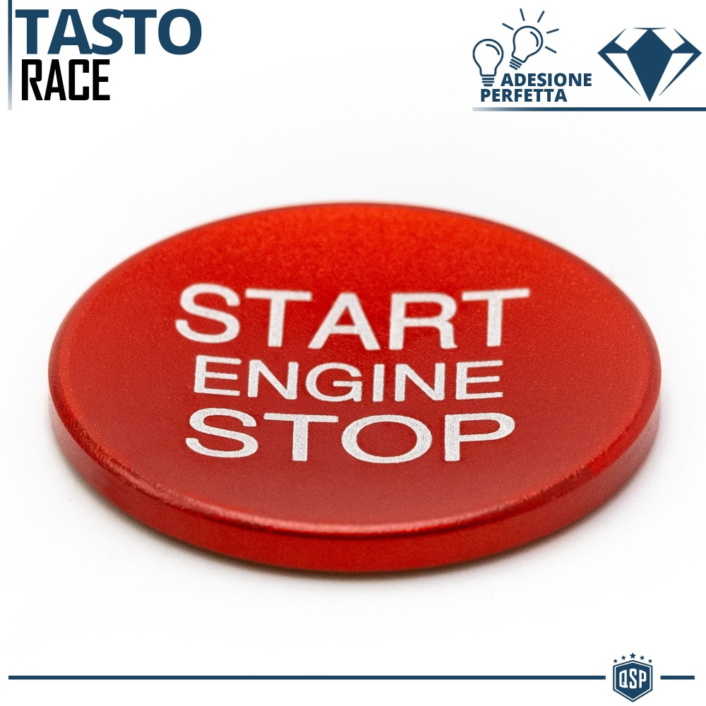 Botón START STOP Adhesivo para Coches | Pulsador Arranque Motor en Aluminio ROJO Botón START STOP Adhesivo para Coches | Pulsador Arranque Motor en Aluminio ROJO