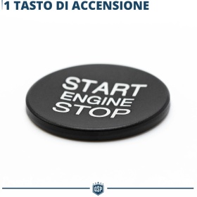 Bouton START STOP Noir pour Alfa 159 | Bouton Adhésif de Démarrage du Moteur en ALUMINIUM