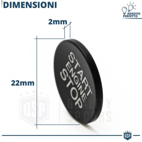 Bouton START STOP Noir pour Alfa 159 | Bouton Adhésif de Démarrage du Moteur en ALUMINIUM