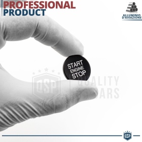 Bouton START STOP Noir pour Alfa 159 | Bouton Adhésif de Démarrage du Moteur en ALUMINIUM
