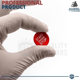 START STOP Red Button for Alfa 159 | Engine Start Adhesive Button in ALUMINIUM