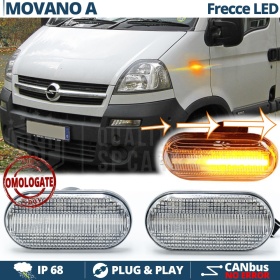 X2 Intermitentes LED para Opel MOVANO A Secuenciales Homologados, CANBUS No Error