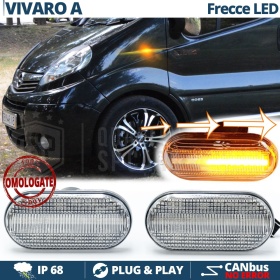 X2 Intermitentes LED para Opel VIVARO A Secuenciales Homologados, CANBUS No Error