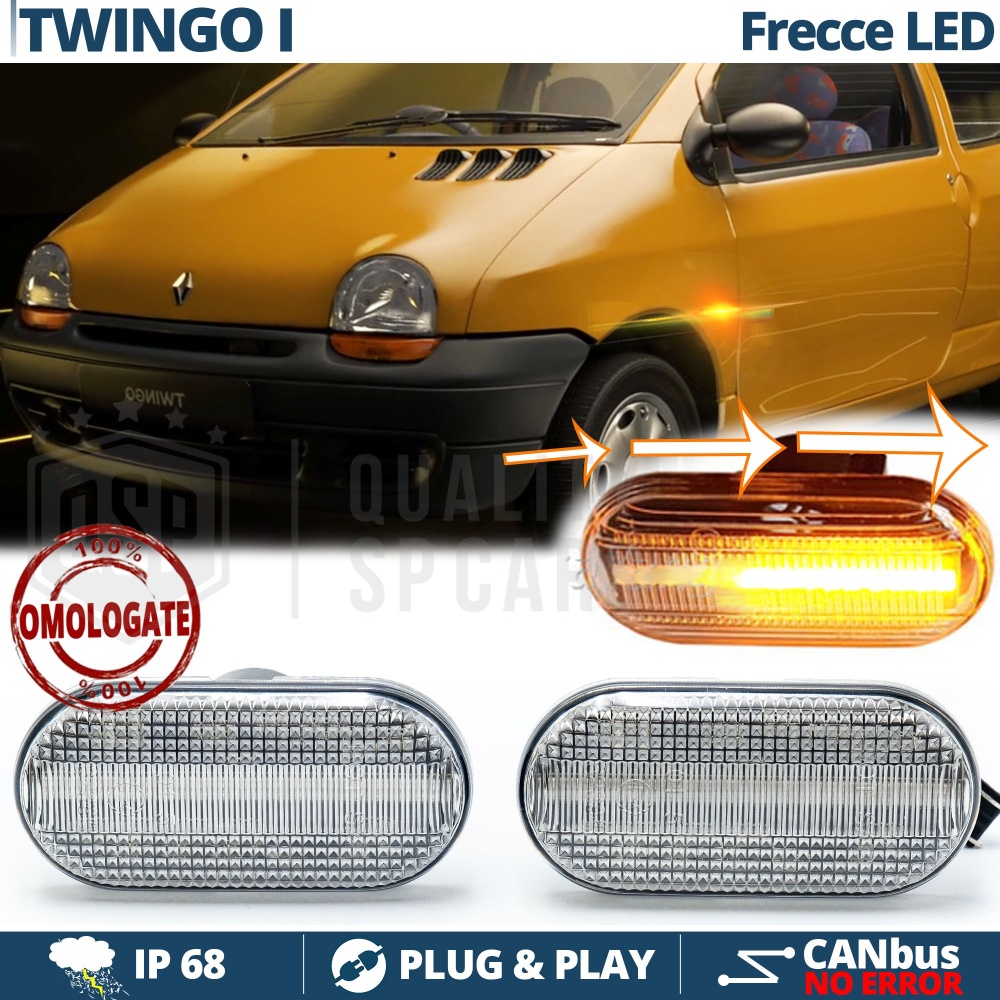 X2 Intermitentes LED para Renault TWINGO 1 Secuenciales Homologados, CANBUS No Error X2 Intermitentes LED para Renault TWINGO 1 Secuenciales Homologados, CANBUS No Error
