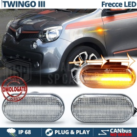 X2 Intermitentes LED para Renault TWINGO 3 Secuenciales Homologados, CANBUS No Error