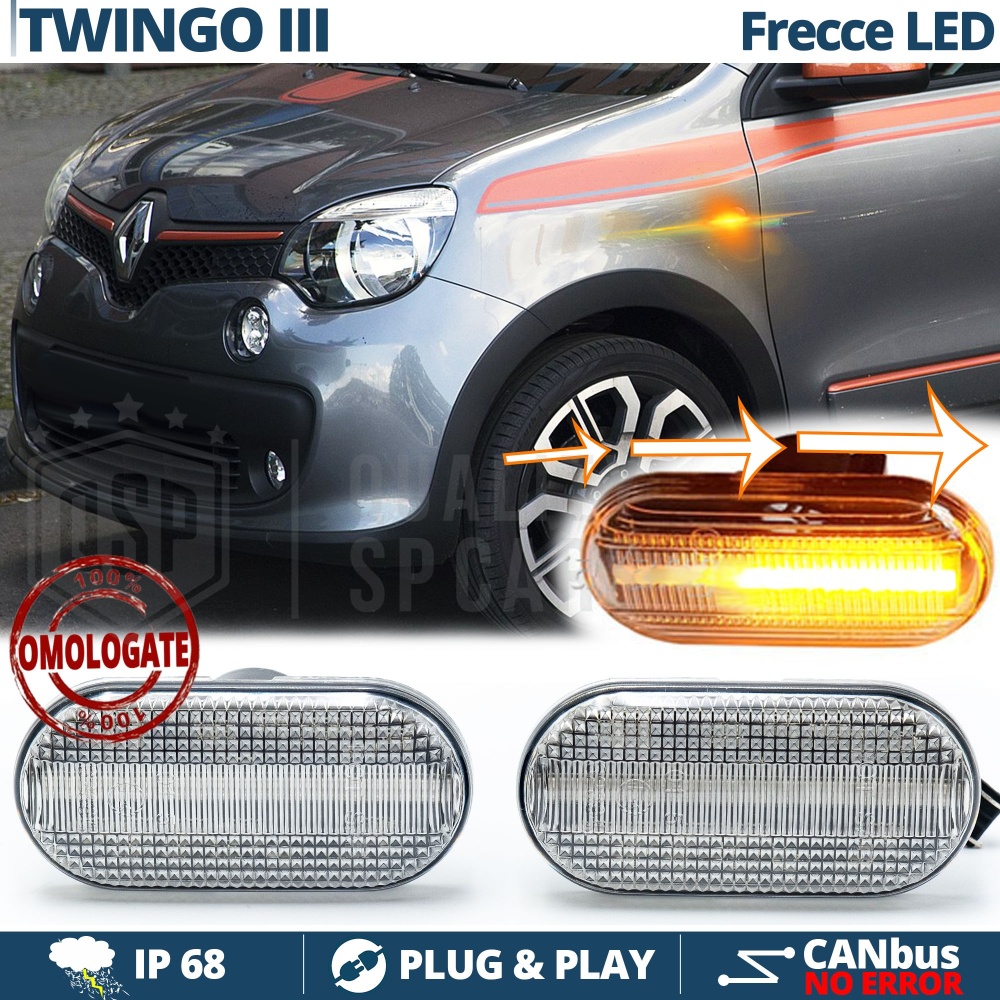 X2 Intermitentes LED para Renault TWINGO 3 Secuenciales Homologados, CANBUS No Error X2 Intermitentes LED para Renault TWINGO 3 Secuenciales Homologados, CANBUS No Error