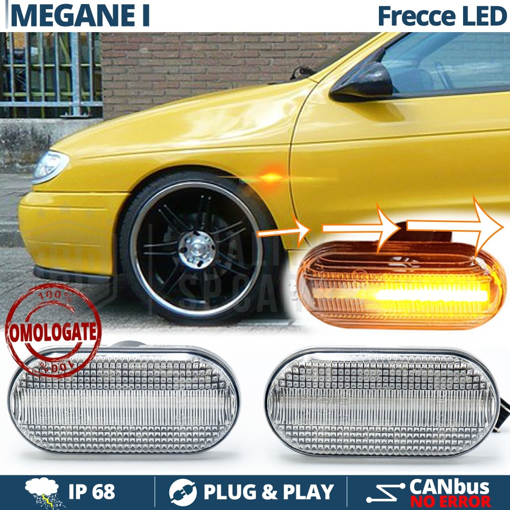 X2 Intermitentes LED para Renault MEGANE 1 Secuenciales Homologados, CANBUS No Error X2 Intermitentes LED para Renault MEGANE 1 Secuenciales Homologados, CANBUS No Error