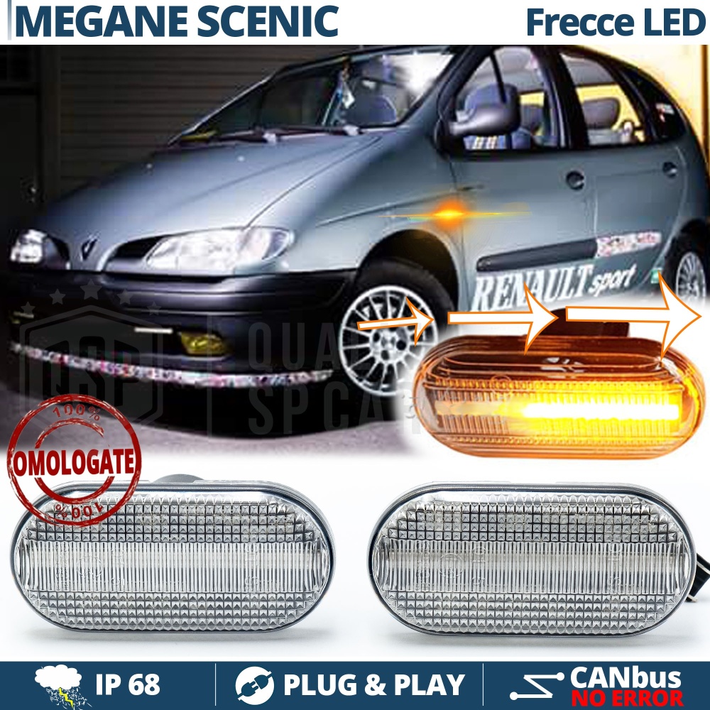 X2 Intermitentes LED para Renault MEGANE SCENIC Secuenciales Homologados, CANBUS No Error X2 Intermitentes LED para Renault MEGANE SCENIC Secuenciales Homologados, CANBUS No Error