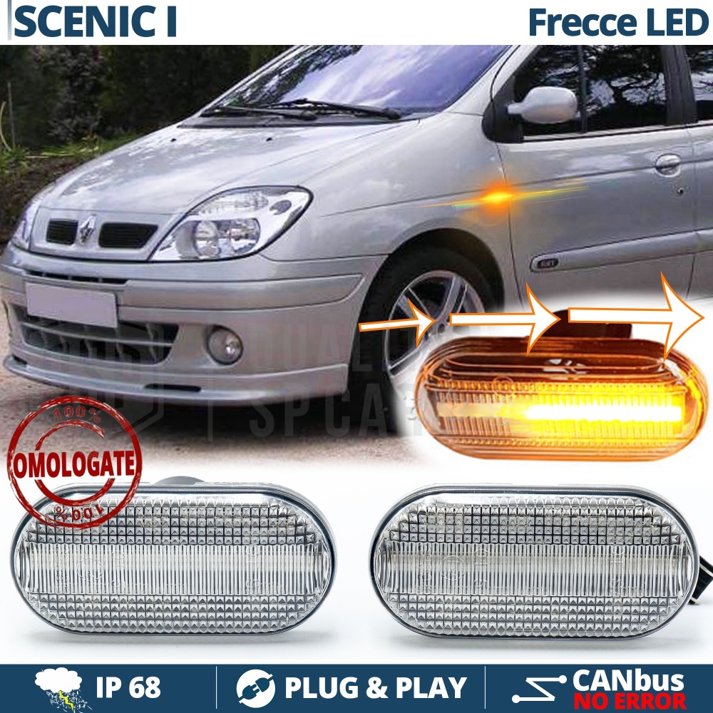 X2 Intermitentes LED para Renault SCENIC 1 Secuenciales Homologados, CANBUS No Error X2 Intermitentes LED para Renault SCENIC 1 Secuenciales Homologados, CANBUS No Error