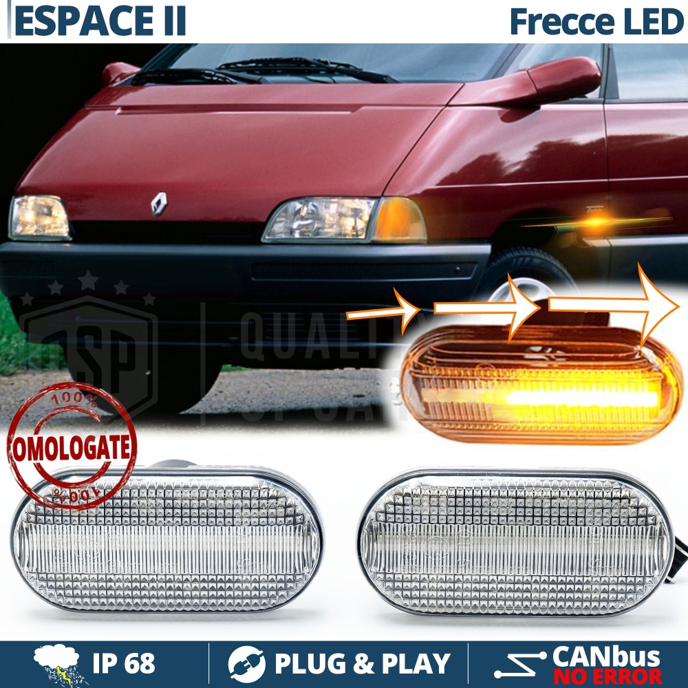 X2 Intermitentes LED para Renault ESPACE 2 Secuenciales Homologados, CANBUS No Error X2 Intermitentes LED para Renault ESPACE 2 Secuenciales Homologados, CANBUS No Error