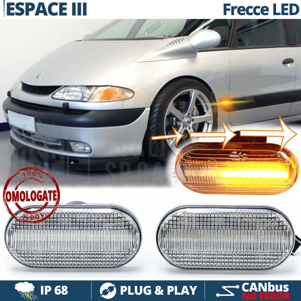 X2 Intermitentes LED para Renault ESPACE 3 Secuenciales Homologados, CANBUS No Error X2 Intermitentes LED para Renault ESPACE 3 Secuenciales Homologados, CANBUS No Error