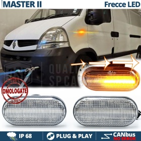 X2 Intermitentes LED para Renault MASTER 2 Secuenciales Homologados, CANBUS No Error