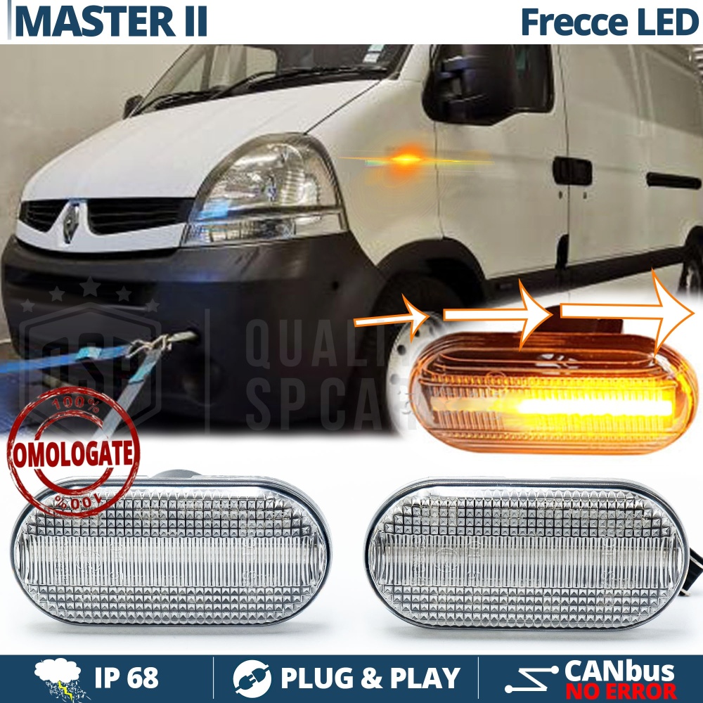 X2 Intermitentes LED para Renault MASTER 2 Secuenciales Homologados, CANBUS No Error X2 Intermitentes LED para Renault MASTER 2 Secuenciales Homologados, CANBUS No Error