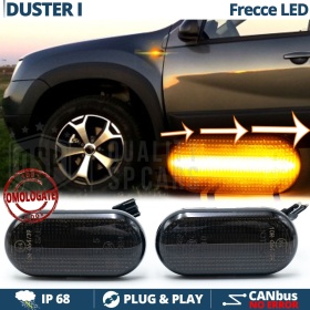 X2 Intermitentes LED para Dacia DUSTER 1 Secuenciales Homologados, Lente Negra, CANbus No Error