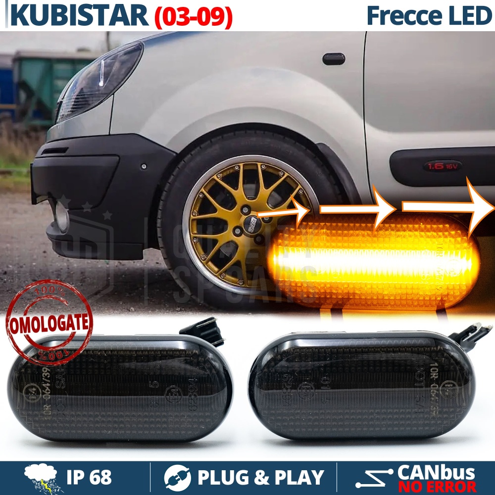 LED Side Markers for Nissan KUBISTAR (03-09) Sequential Dynamic Black Smoke Lens, E-Approved, Canbus No Error LED Side Markers for Nissan KUBISTAR (03-09) Sequential Dynamic Black Smoke Lens, E-Approved, Canbus No Error