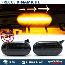X2 Intermitentes LED para Renault TWINGO 1 Secuenciales Homologados, Lente Negra, CANbus No Error