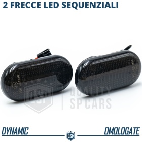 X2 Intermitentes LED para Renault TWINGO 3 Secuenciales Homologados, Lente Negra, CANbus No Error