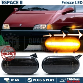 X2 Intermitentes LED para Renault ESPACE 2 Secuenciales Homologados, Lente Negra, CANbus No Error