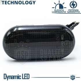 X2 Intermitentes LED para Renault KANGOO 2 (13-21) Secuenciales Homologados, Lente Negra, CANbus No Error