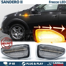 X2 Intermitentes LED para Dacia SANDERO 2, Secuenciales Homologados, CANBUS No Error