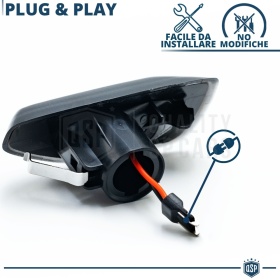 X2 Intermitentes LED para Dacia SANDERO 2, Secuenciales Homologados, Lente Negra, CANbus No Error