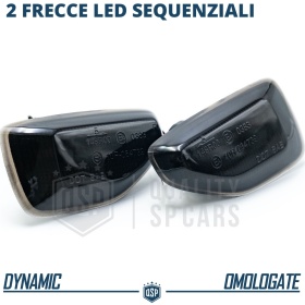 X2 Intermitentes LED para Dacia LOGAN 2, Secuenciales Homologados, Lente Negra, CANbus No Error