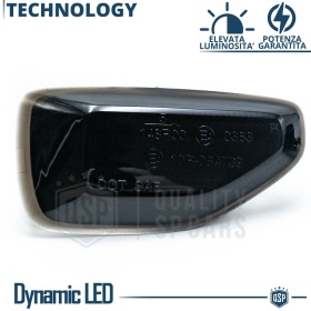 X2 Intermitentes LED para Dacia LOGAN 2, Secuenciales Homologados, Lente Negra, CANbus No Error