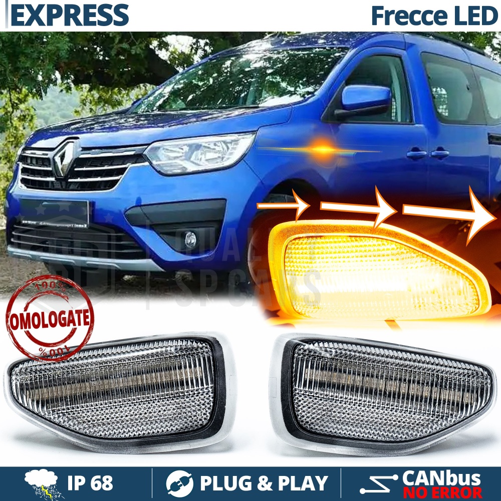 X2 Intermitentes LED para Renault EXPRESS, Secuenciales Homologados, CANBUS No Error X2 Intermitentes LED para Renault EXPRESS, Secuenciales Homologados, CANBUS No Error