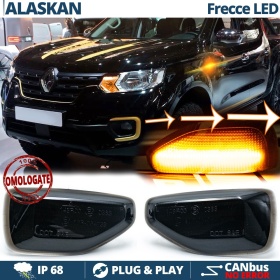 Intermitentes LED para Renault ALASKAN, Secuenciales Homologados, Lente Negra, CANbus