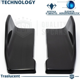 FALDONES LATERALES de Coche Universales | Tiras Laterales Aerodinámicas en ABS Negro Brillante