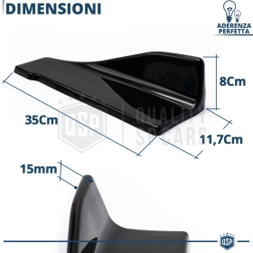 FALDONES LATERALES de Coche Universales | Tiras Laterales Aerodinámicas en ABS Negro Brillante