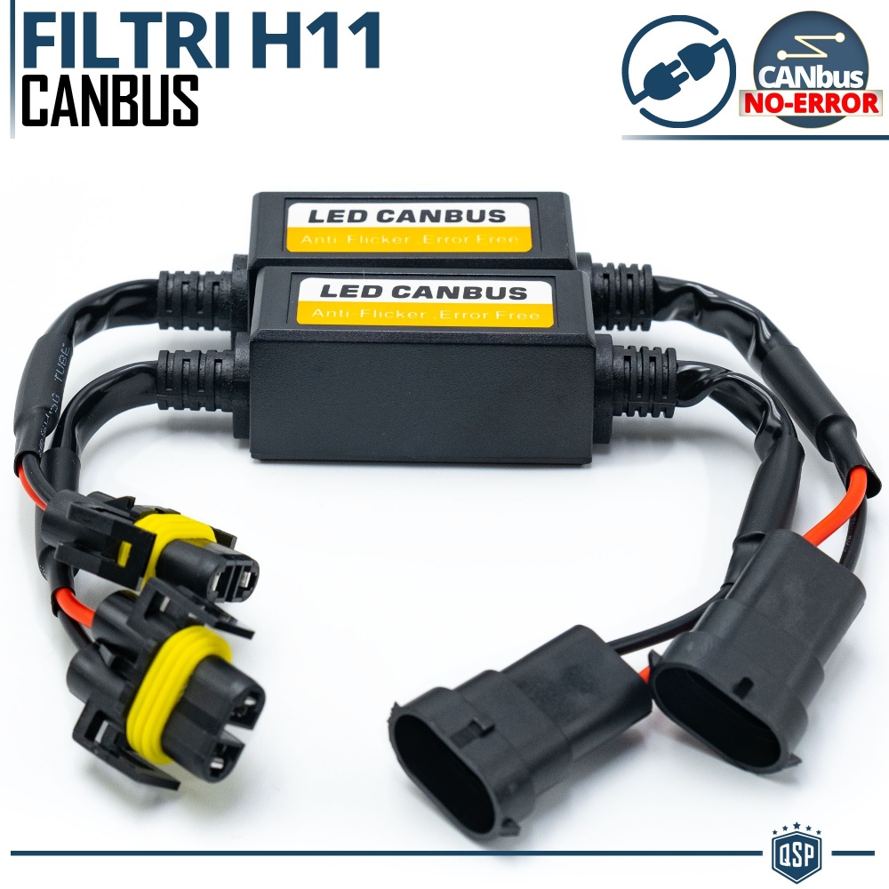 X2 Resistencias CANbus H11 para Bombillas Led | Decoddificador Anti Error, Anti Parpadeo