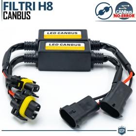 X2 Resistencias CANbus H8 para Bombillas Led | Decoddificador Anti Error, Anti Parpadeo