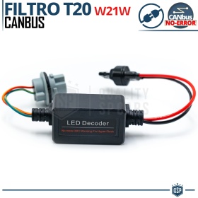 X1 Resistencia CANbus T20 W21W para Bombillas Led | Decoddificador Anti Error, Anti Parpadeo
