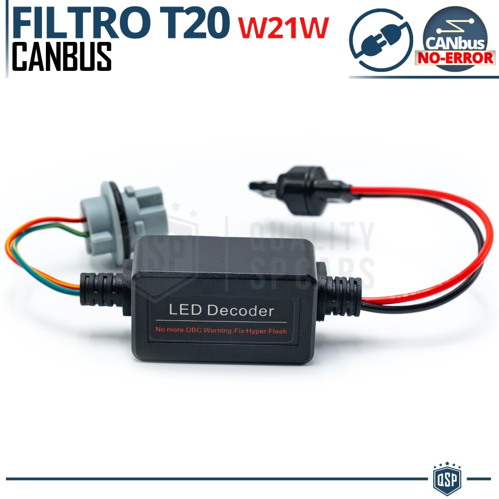 X1 Resistencia CANbus T20 W21W para Bombillas Led | Decoddificador Anti Error, Anti Parpadeo